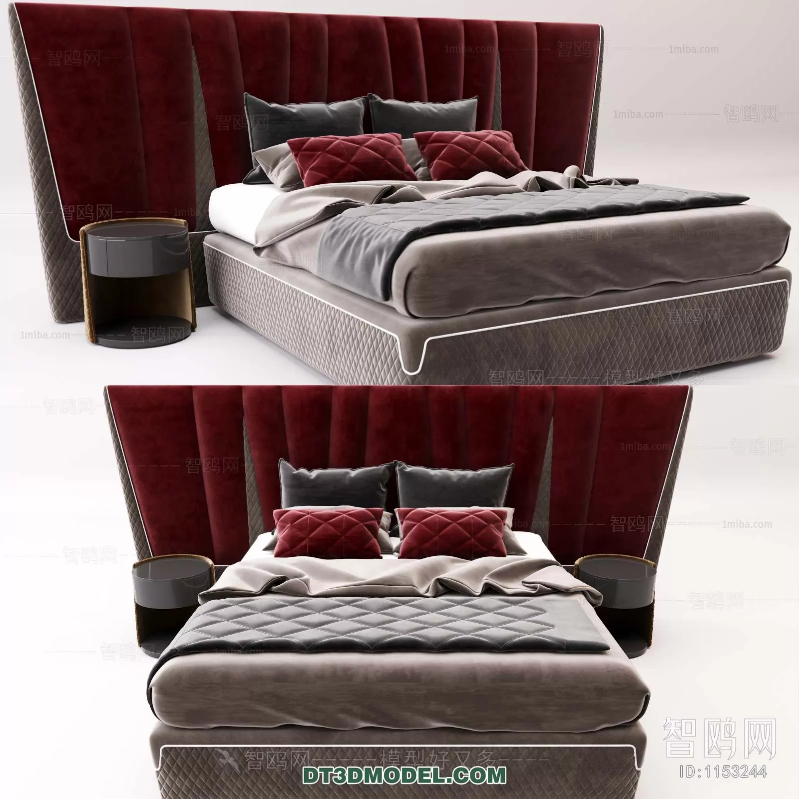 Double Bed 3D Models – 0017 Double Bed 3D Models – 0017