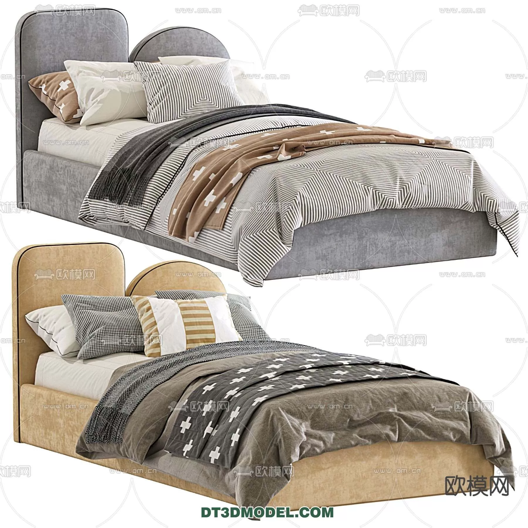 Double Bed 3D Models – 0019 Double Bed 3D Models – 0019
