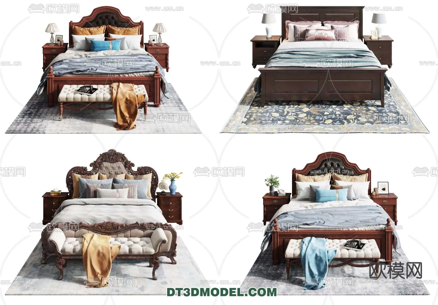 Double Bed 3D Models – 0020 Double Bed 3D Models – 0020