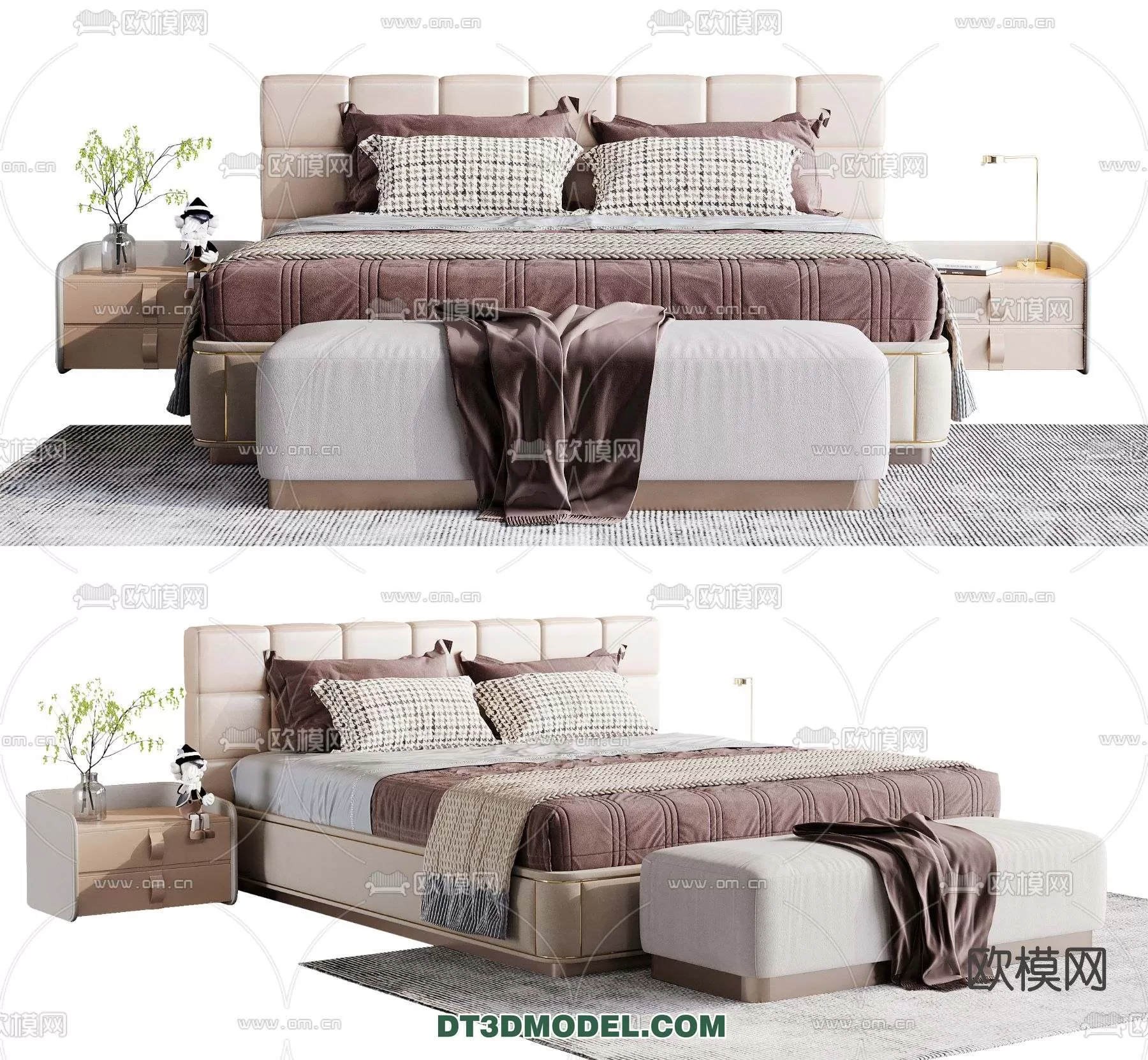 Double Bed 3D Models – 0030 Double Bed 3D Models – 0030