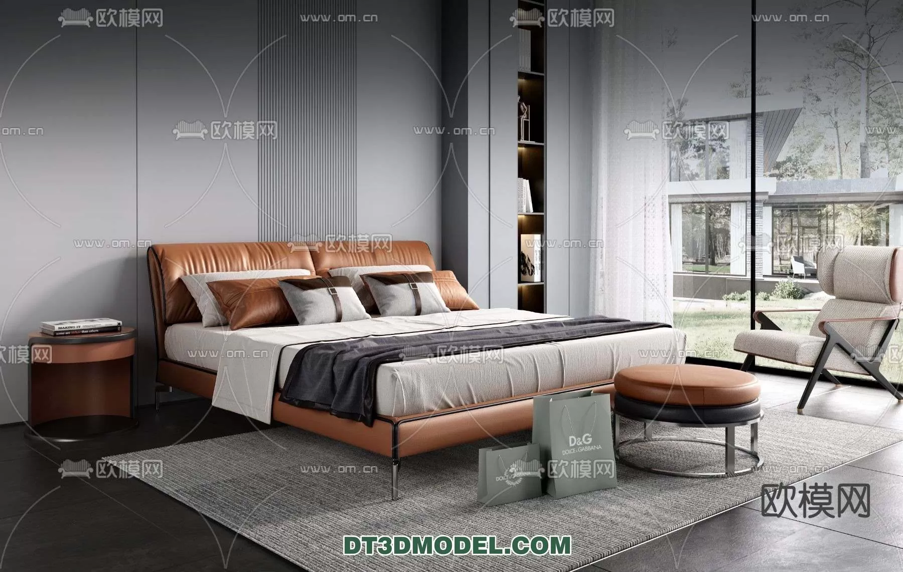 Double Bed 3D Models – 0038 Double Bed 3D Models – 0038