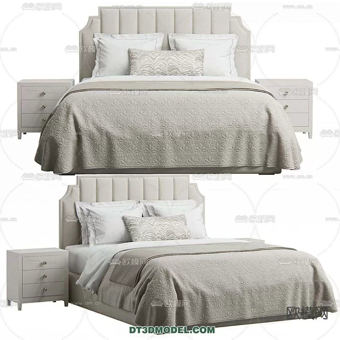 Double Bed 3D Models – 0039 Double Bed 3D Models – 0039