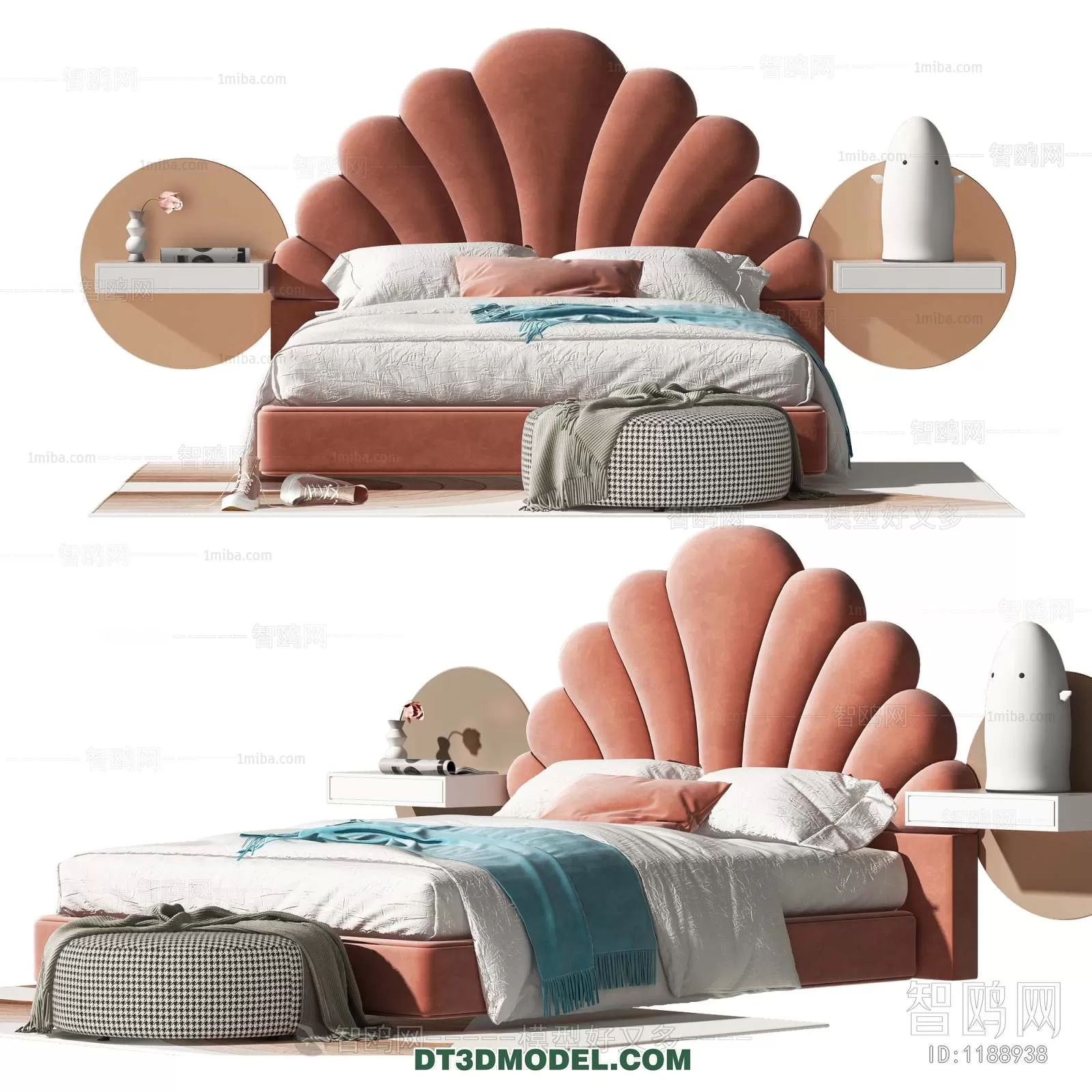 Double Bed 3D Models – 0042 Double Bed 3D Models – 0042
