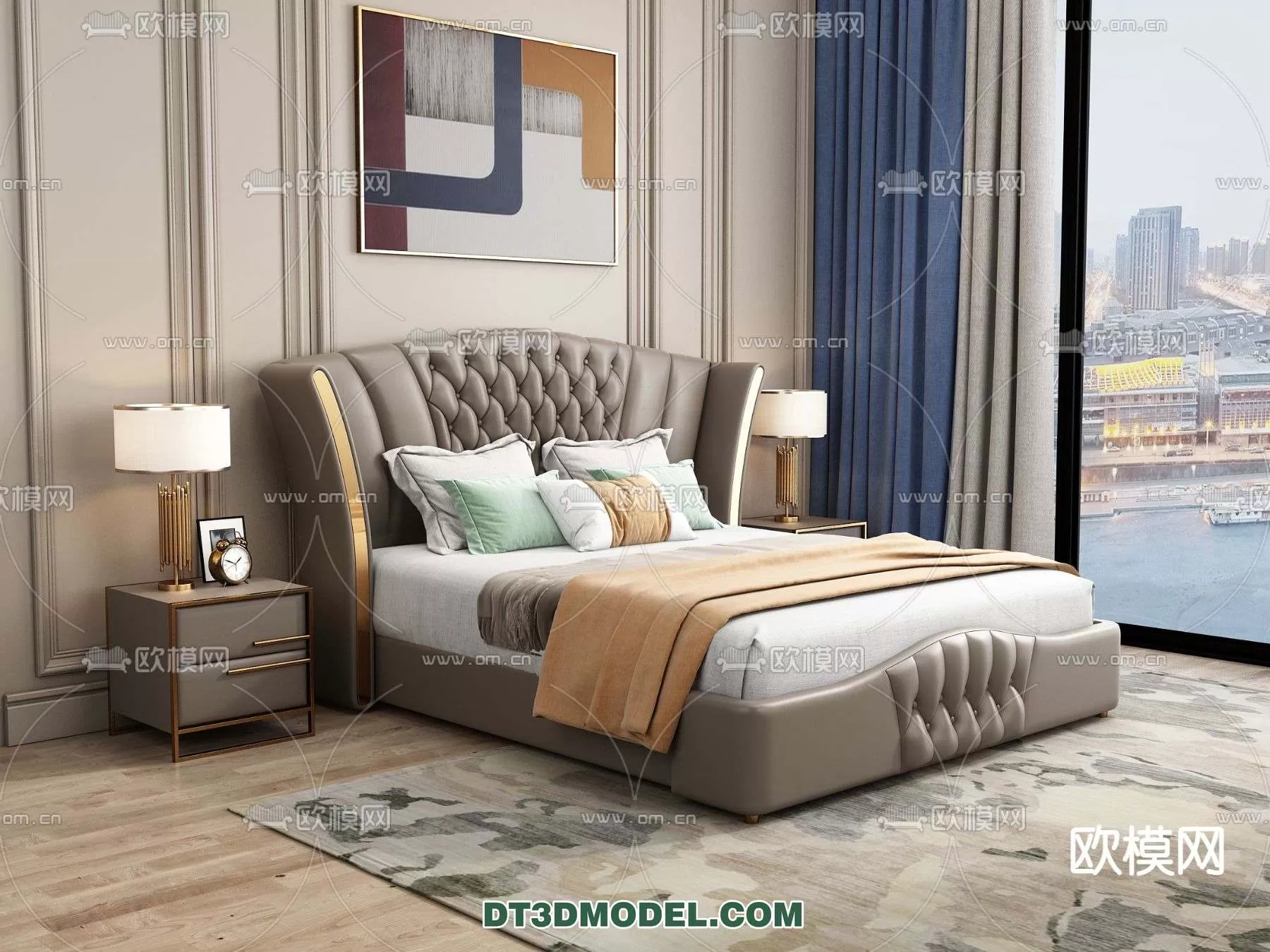 Double Bed 3D Models – 0044 Double Bed 3D Models – 0044