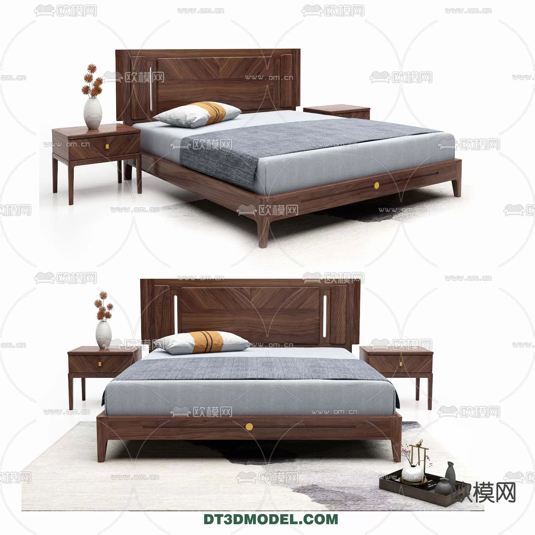 Double Bed 3D Models – 0045 Double Bed 3D Models – 0045