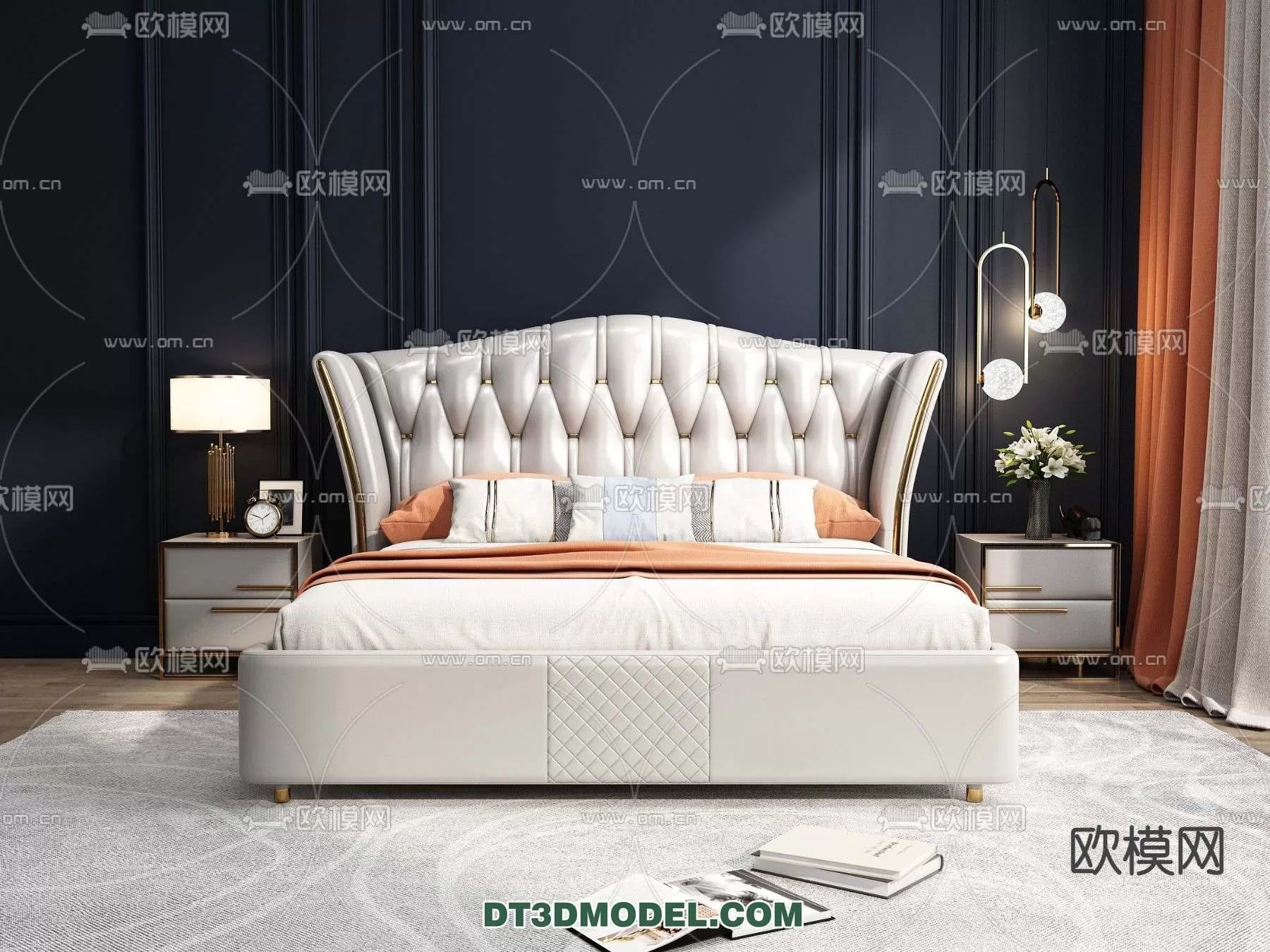 Double Bed 3D Models – 0048 Double Bed 3D Models – 0048