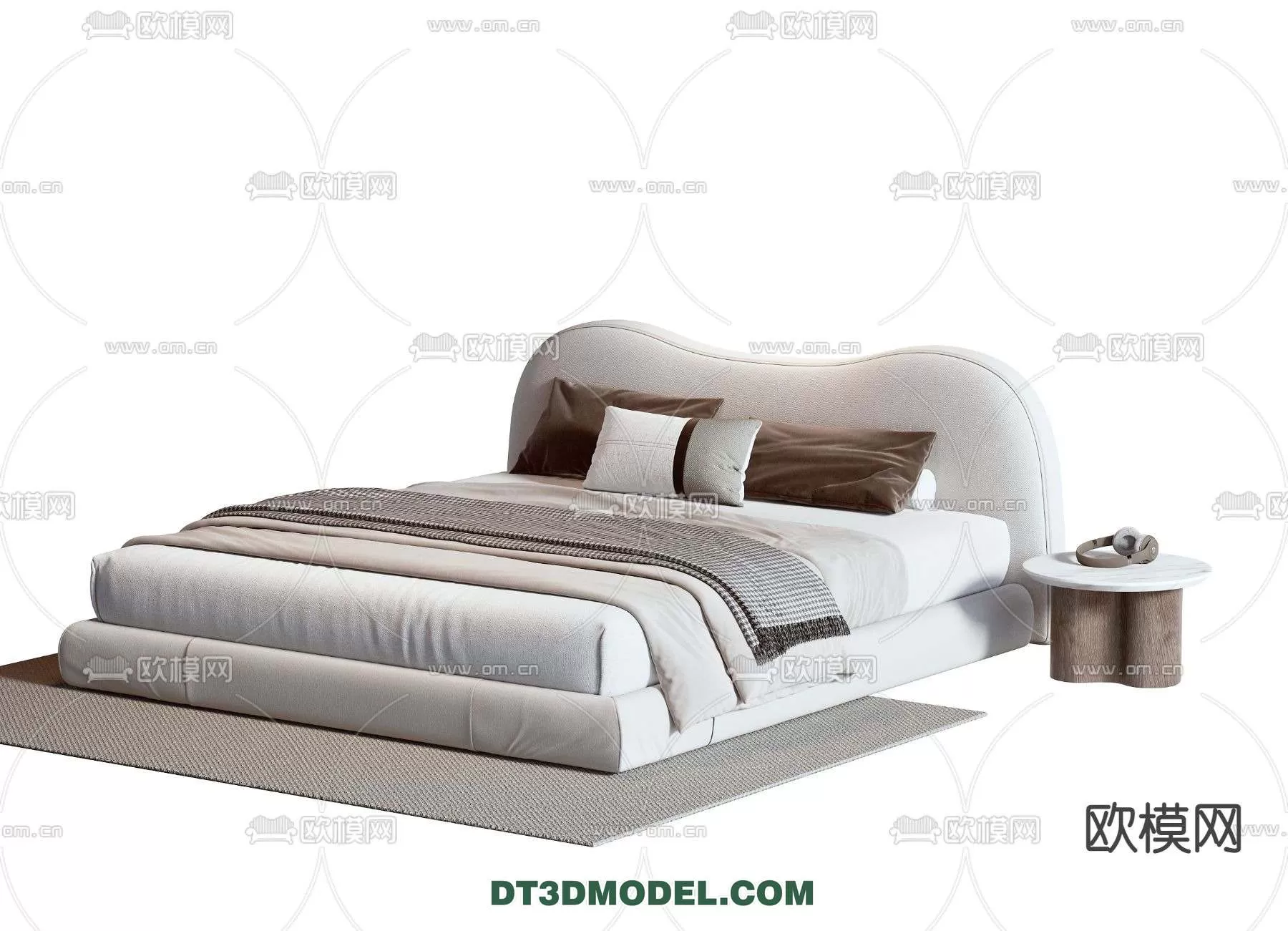 Double Bed 3D Models – 0049 Double Bed 3D Models – 0049