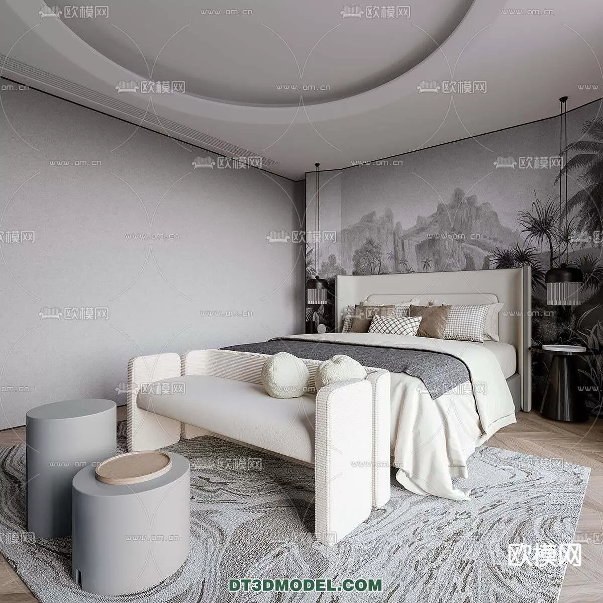 Double Bed 3D Models – 0052 Double Bed 3D Models – 0052