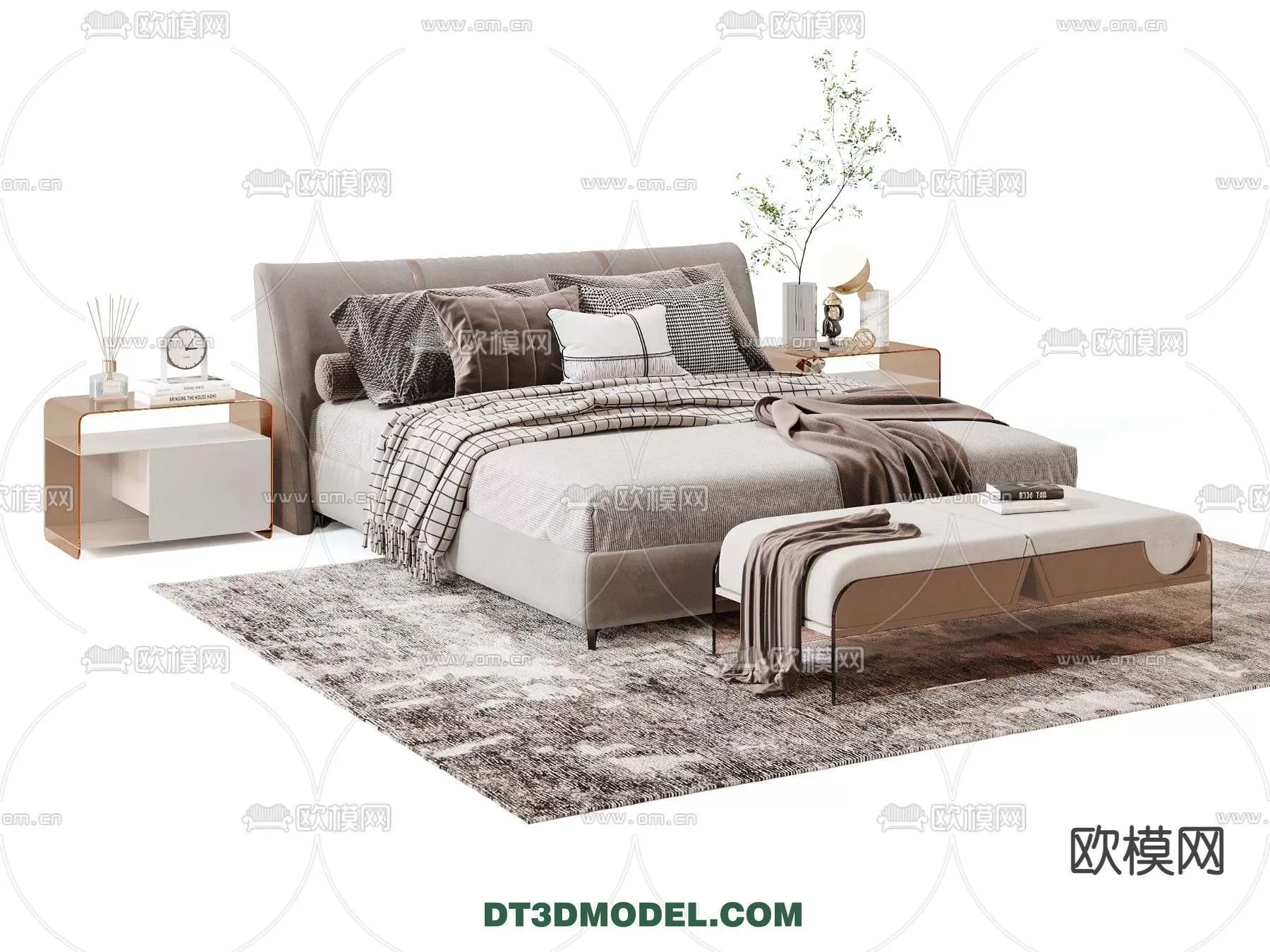 Double Bed 3D Models – 0054 Double Bed 3D Models – 0054