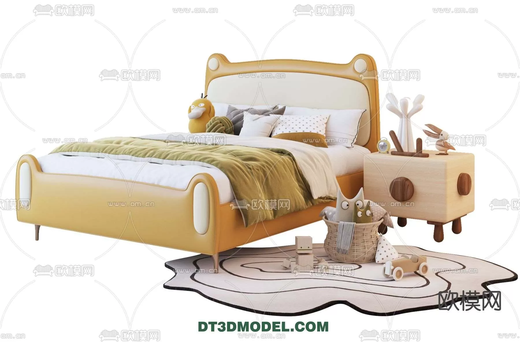Double Bed 3D Models – 0057 Double Bed 3D Models – 0057