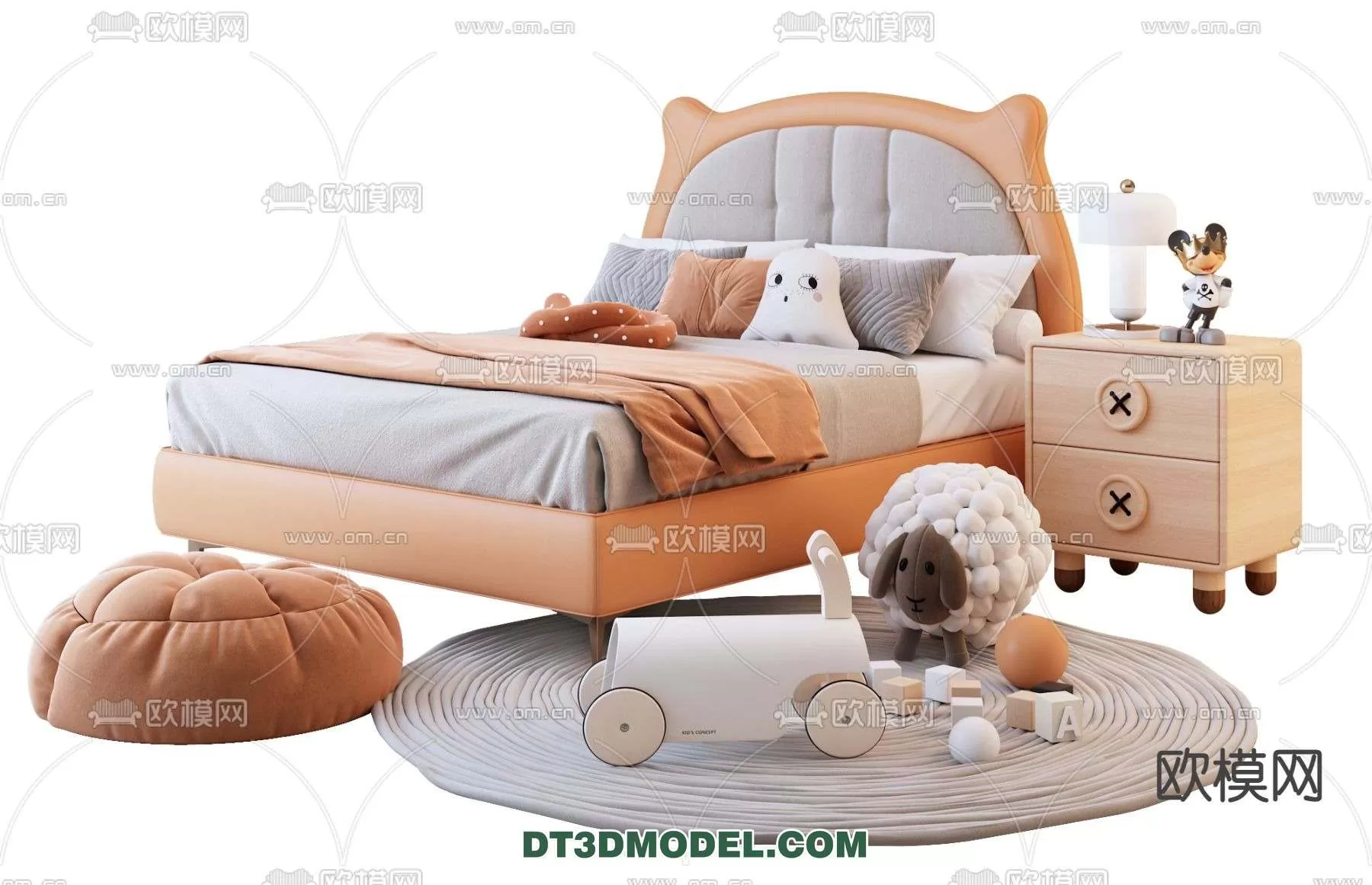 Double Bed 3D Models – 0058 Double Bed 3D Models – 0058