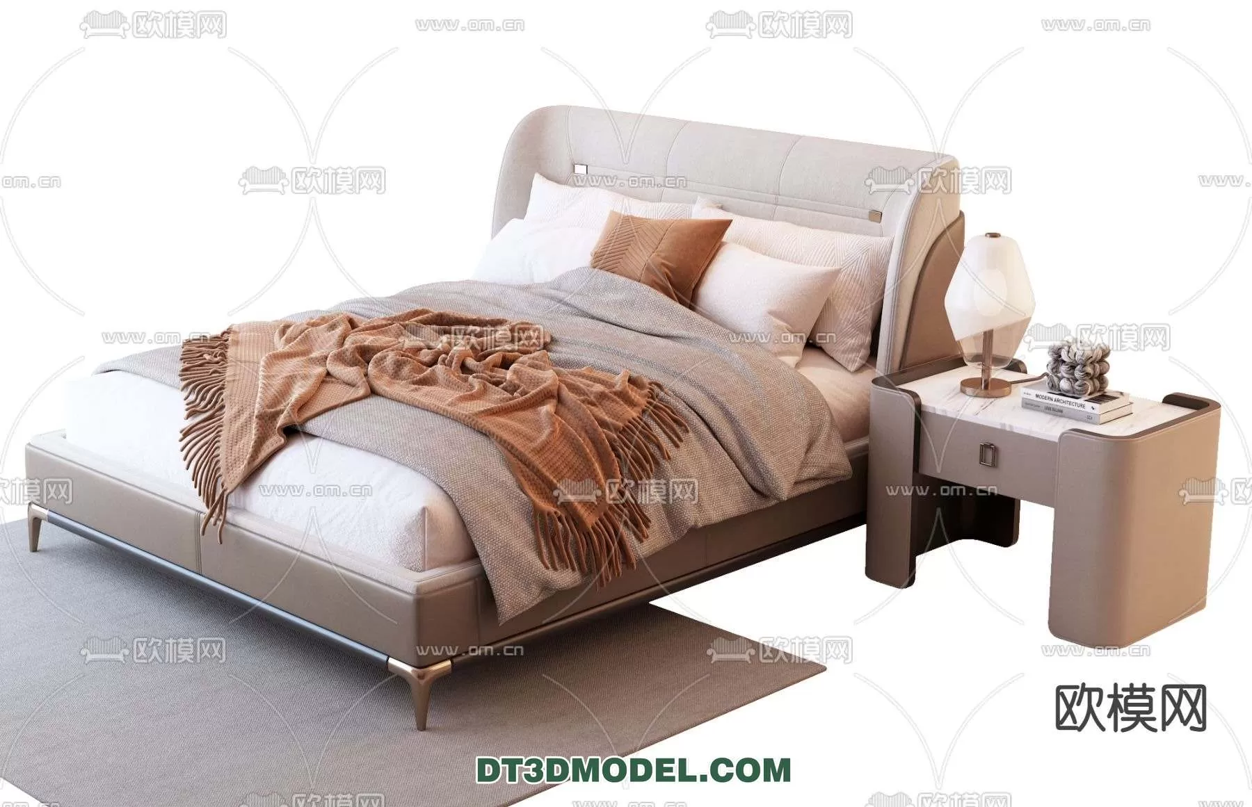Double Bed 3D Models – 0063 Double Bed 3D Models – 0063