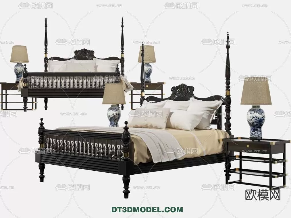 Double Bed 3D Models – 0067 Double Bed 3D Models – 0067