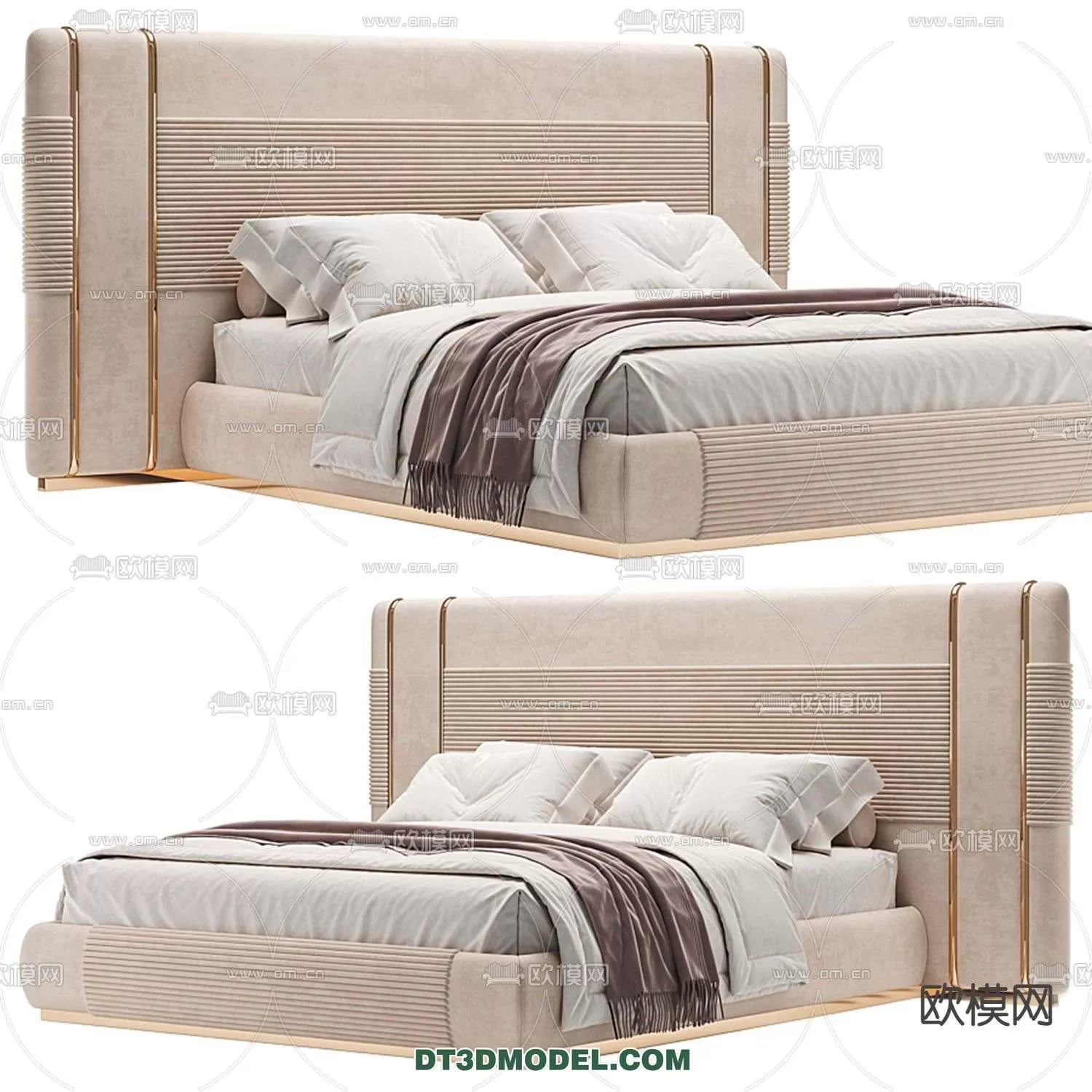 Double Bed 3D Models – 0068 Double Bed 3D Models – 0068