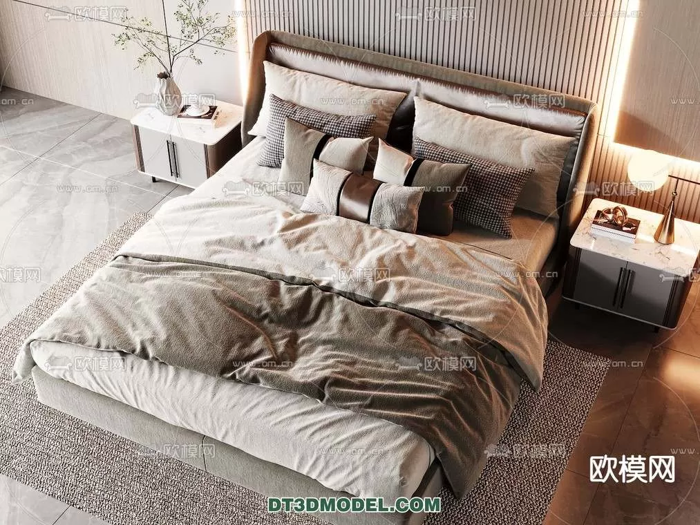 Double Bed 3D Models – 0070 Double Bed 3D Models – 0070