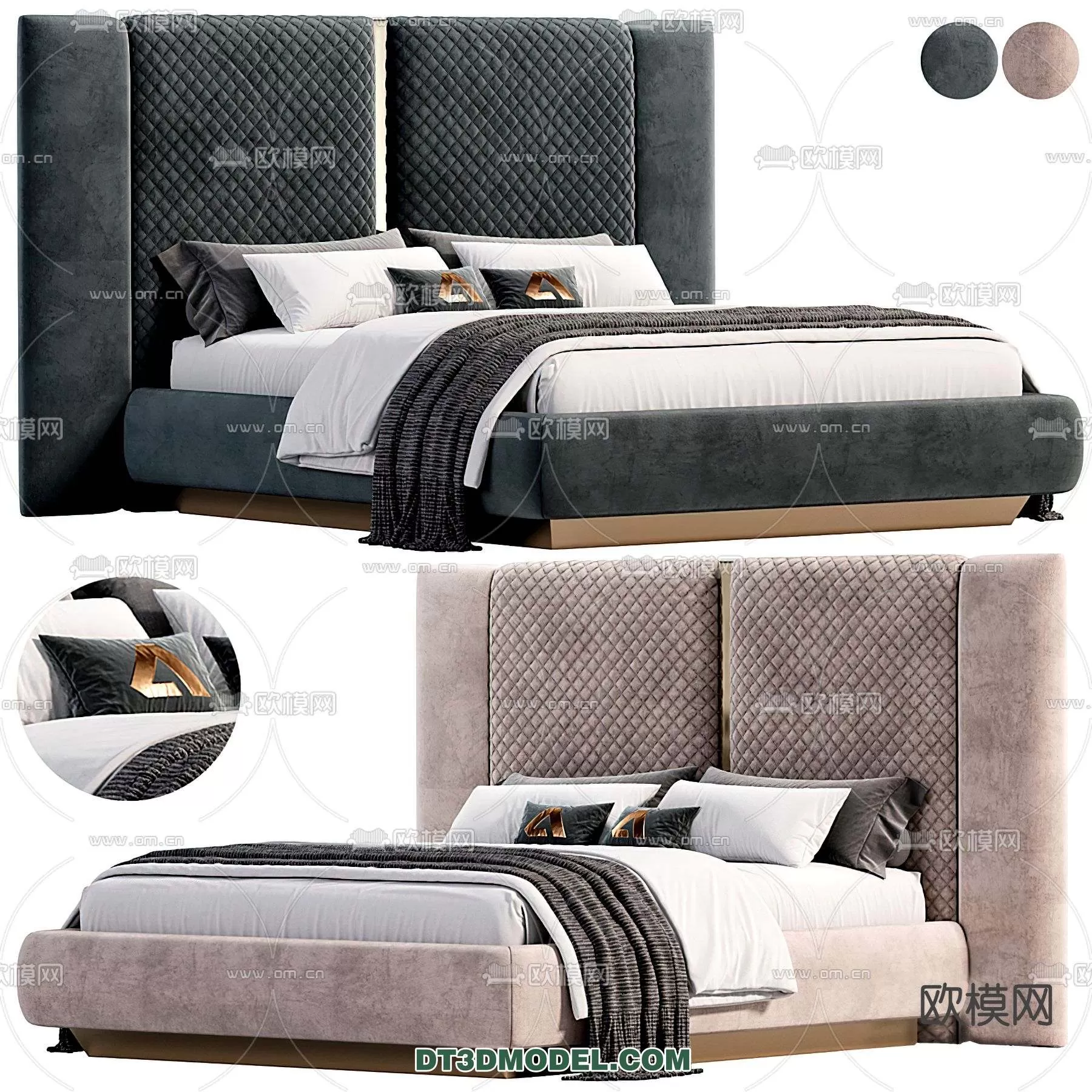 Double Bed 3D Models – 0072 Double Bed 3D Models – 0072