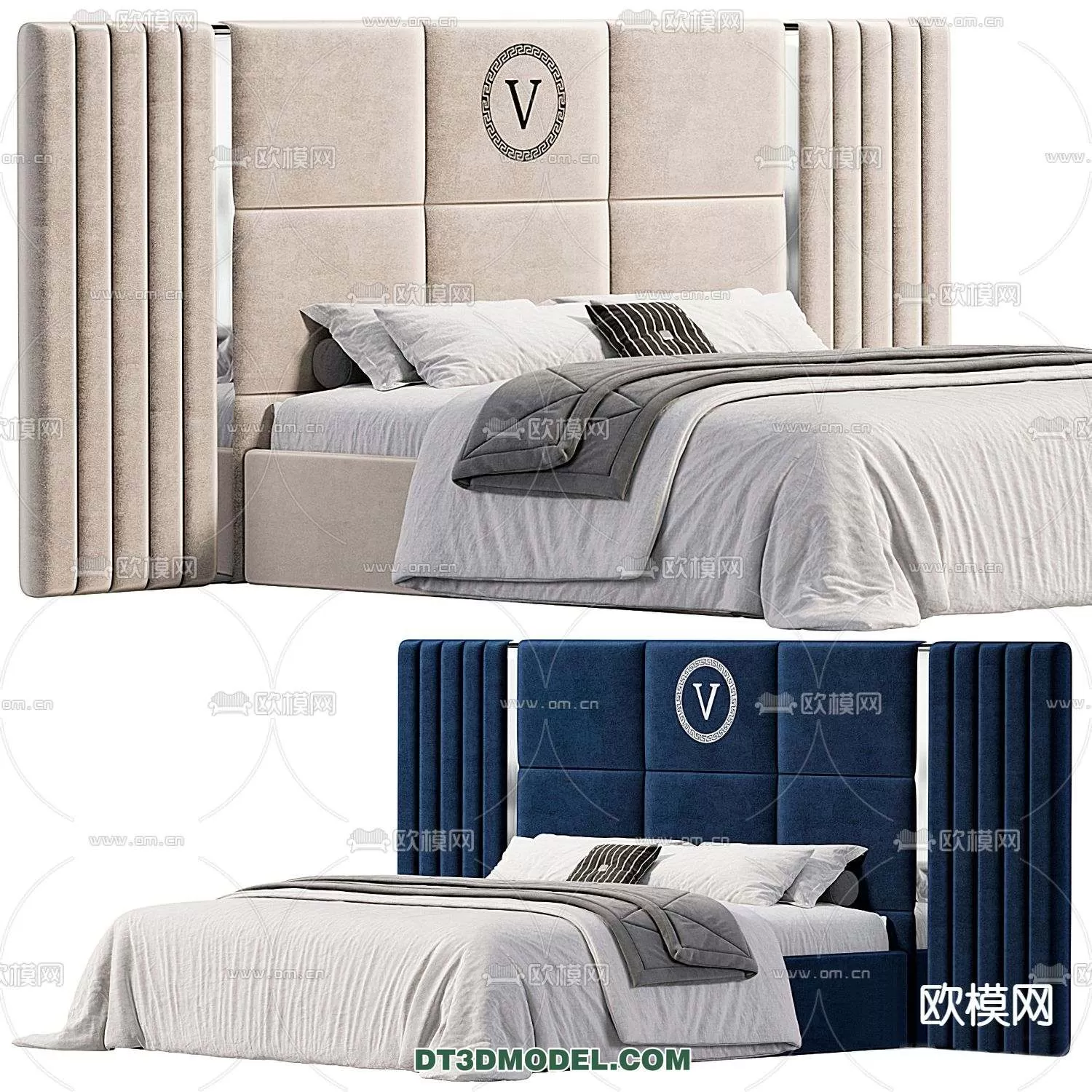 Double Bed 3D Models – 0073 Double Bed 3D Models – 0073