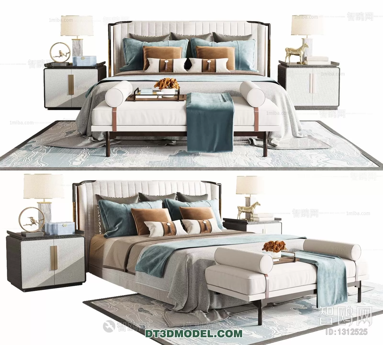Double Bed 3D Models – 0080 Double Bed 3D Models – 0080