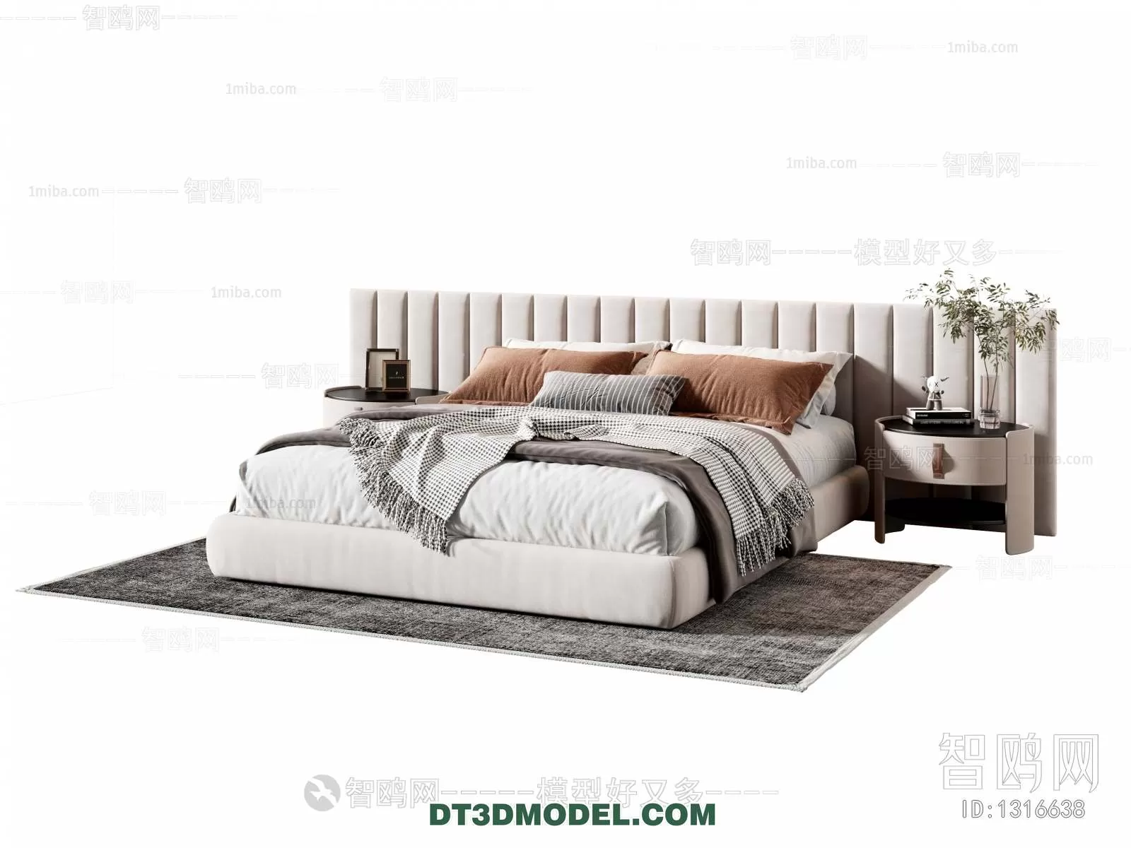 Double Bed 3D Models – 0081 Double Bed 3D Models – 0081