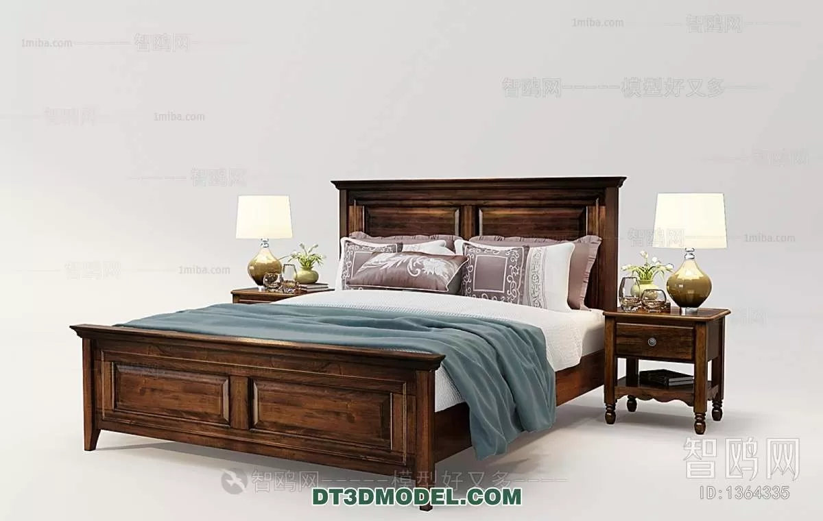 Double Bed 3D Models – 0082 Double Bed 3D Models – 0082
