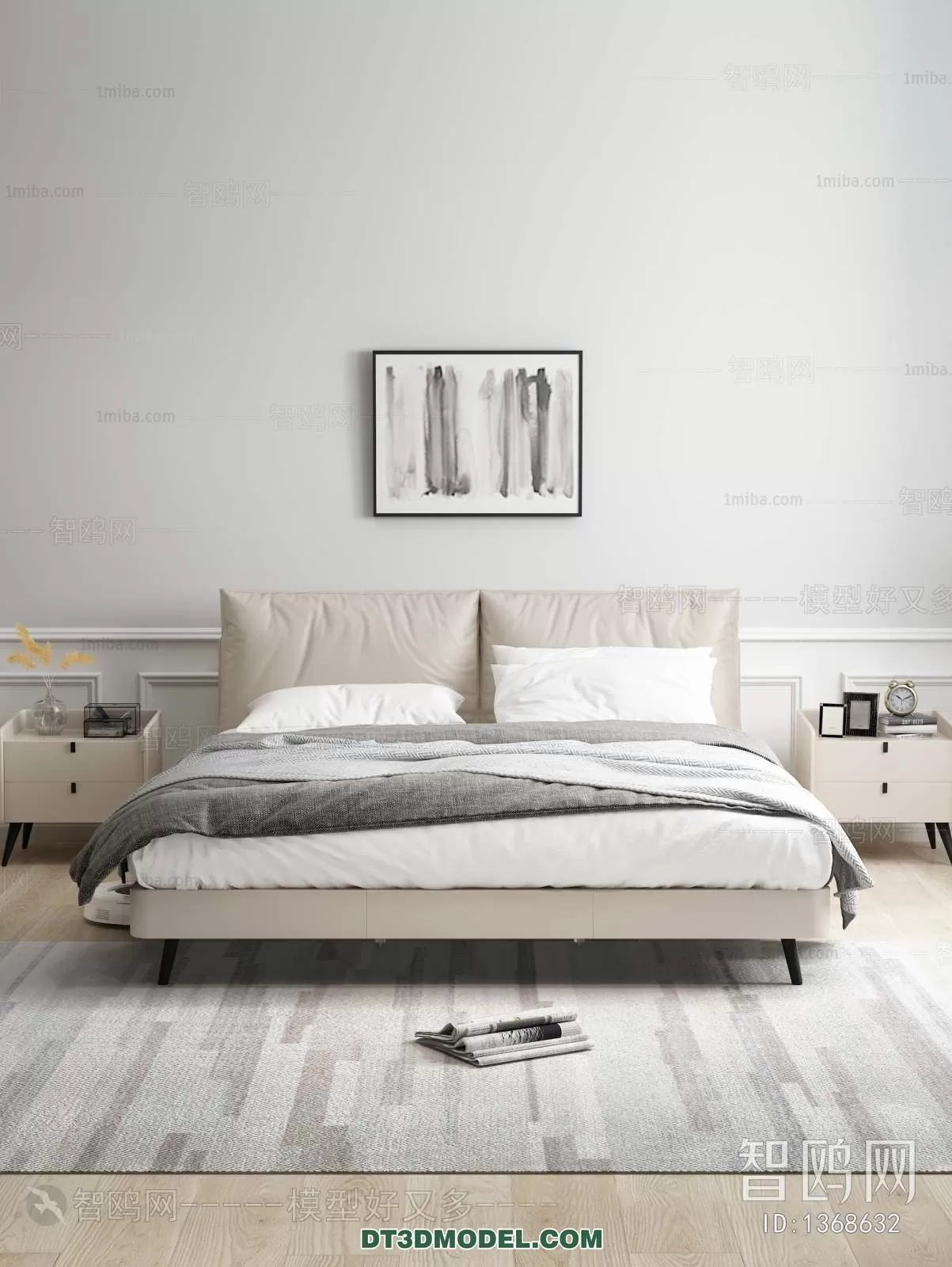 Double Bed 3D Models – 0084 Double Bed 3D Models – 0084