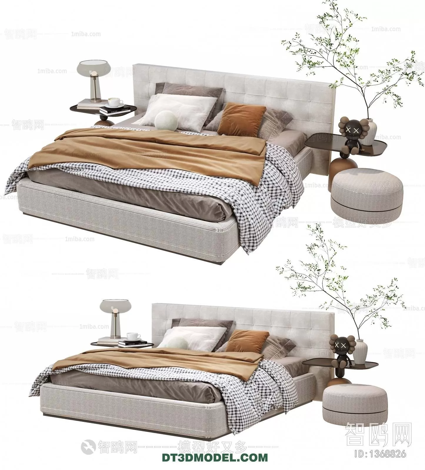 Double Bed 3D Models – 0086 Double Bed 3D Models – 0086