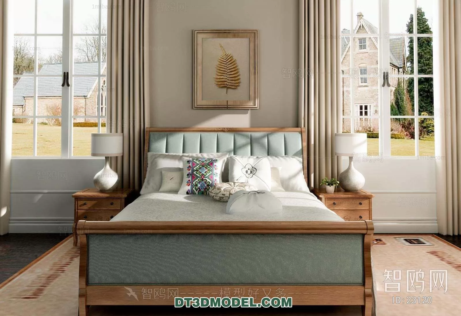Double Bed 3D Models – 0093 Double Bed 3D Models – 0093