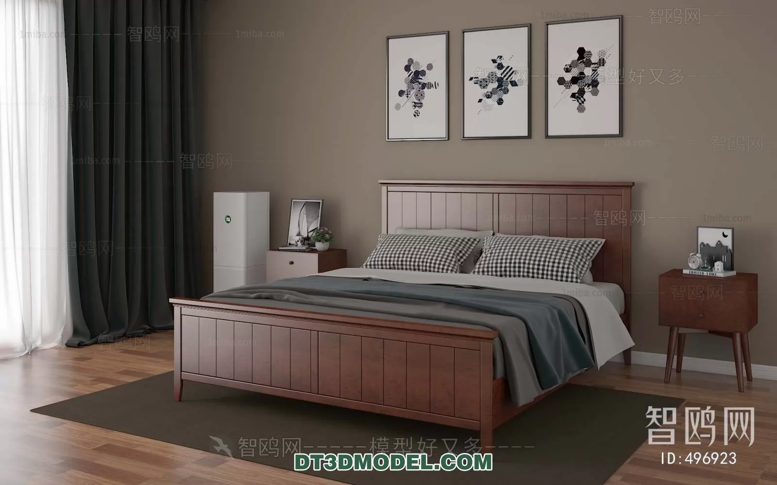 Double Bed 3D Models – 0094 Double Bed 3D Models – 0094