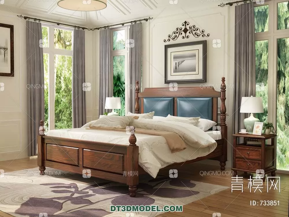 Double Bed 3D Models – 0106 Double Bed 3D Models – 0106
