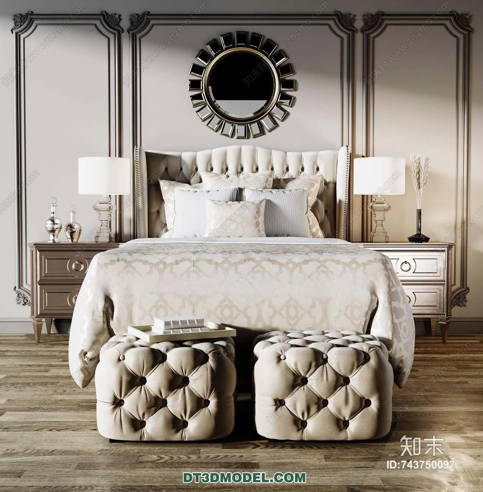 Double Bed 3D Models – 0107 Double Bed 3D Models – 0107