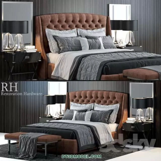 Double Bed 3D Models – 0115 Double Bed 3D Models – 0115