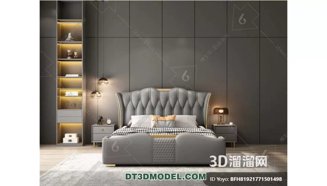Double Bed 3D Models – 0117 Double Bed 3D Models – 0117