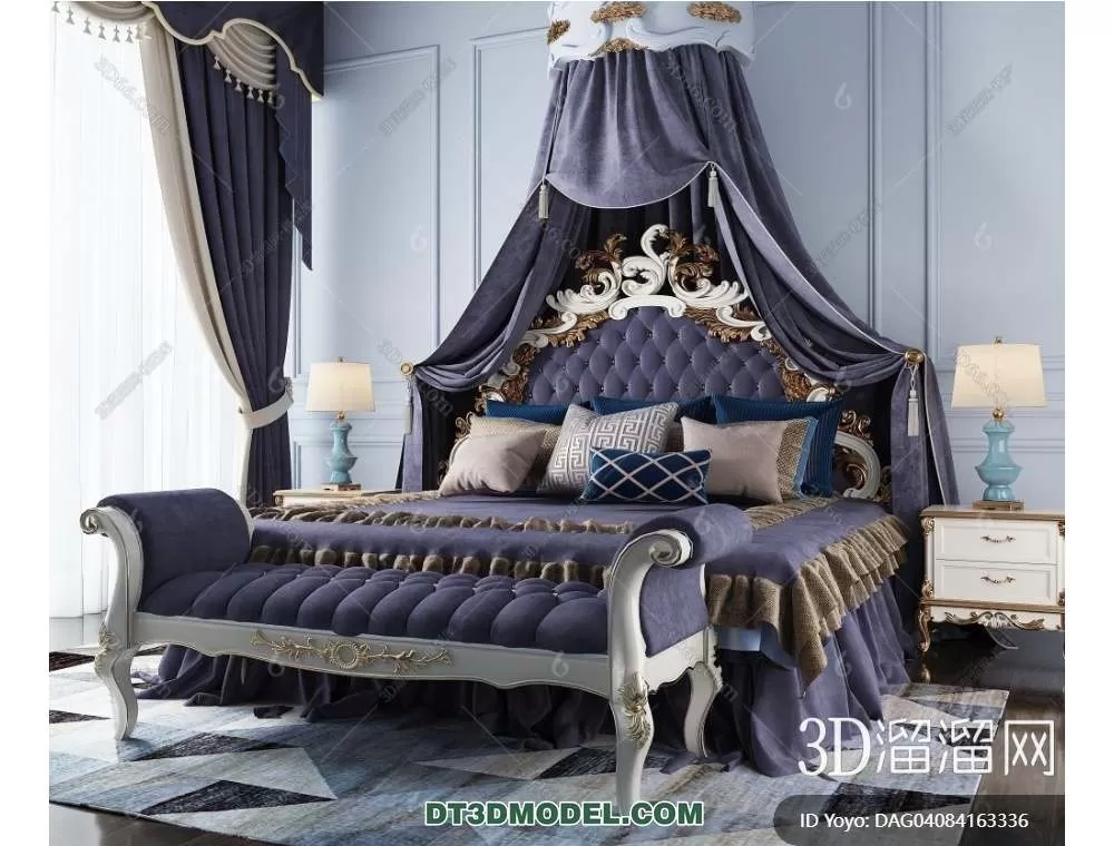 Double Bed 3D Models – 0118 Double Bed 3D Models – 0118