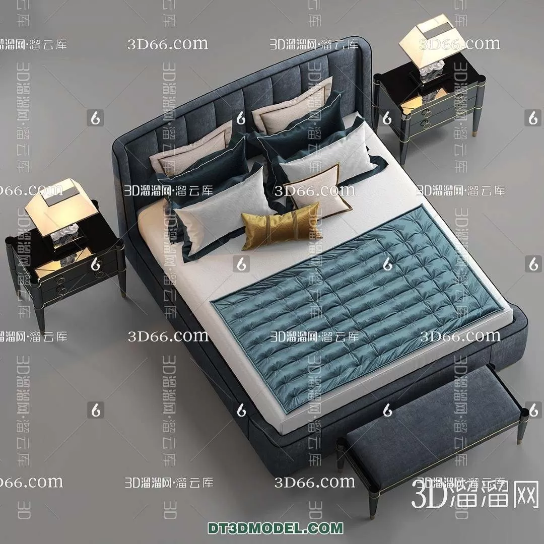 Double Bed 3D Models – 0120 Double Bed 3D Models – 0120
