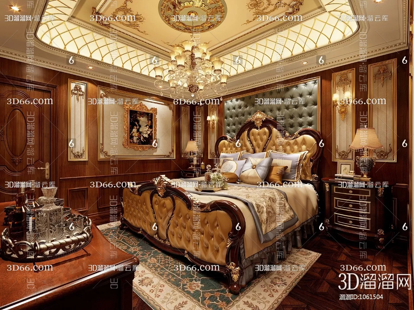 Bedroom 3D Scenes – European – 0132