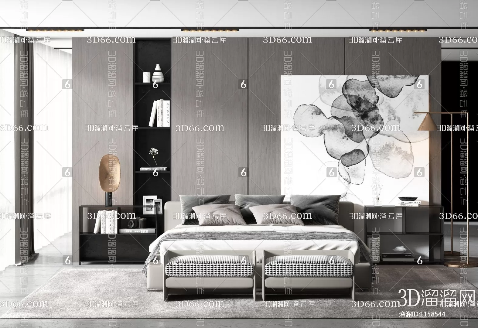 Bedroom 3D Scenes – 0188 Bedroom 3D Scenes – 0188