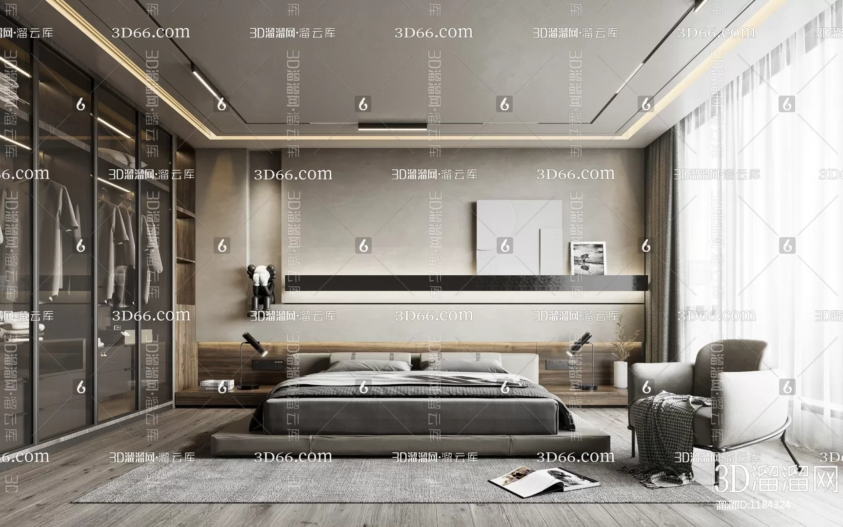 Bedroom 3D Scenes – 0195 Bedroom 3D Scenes – 0195