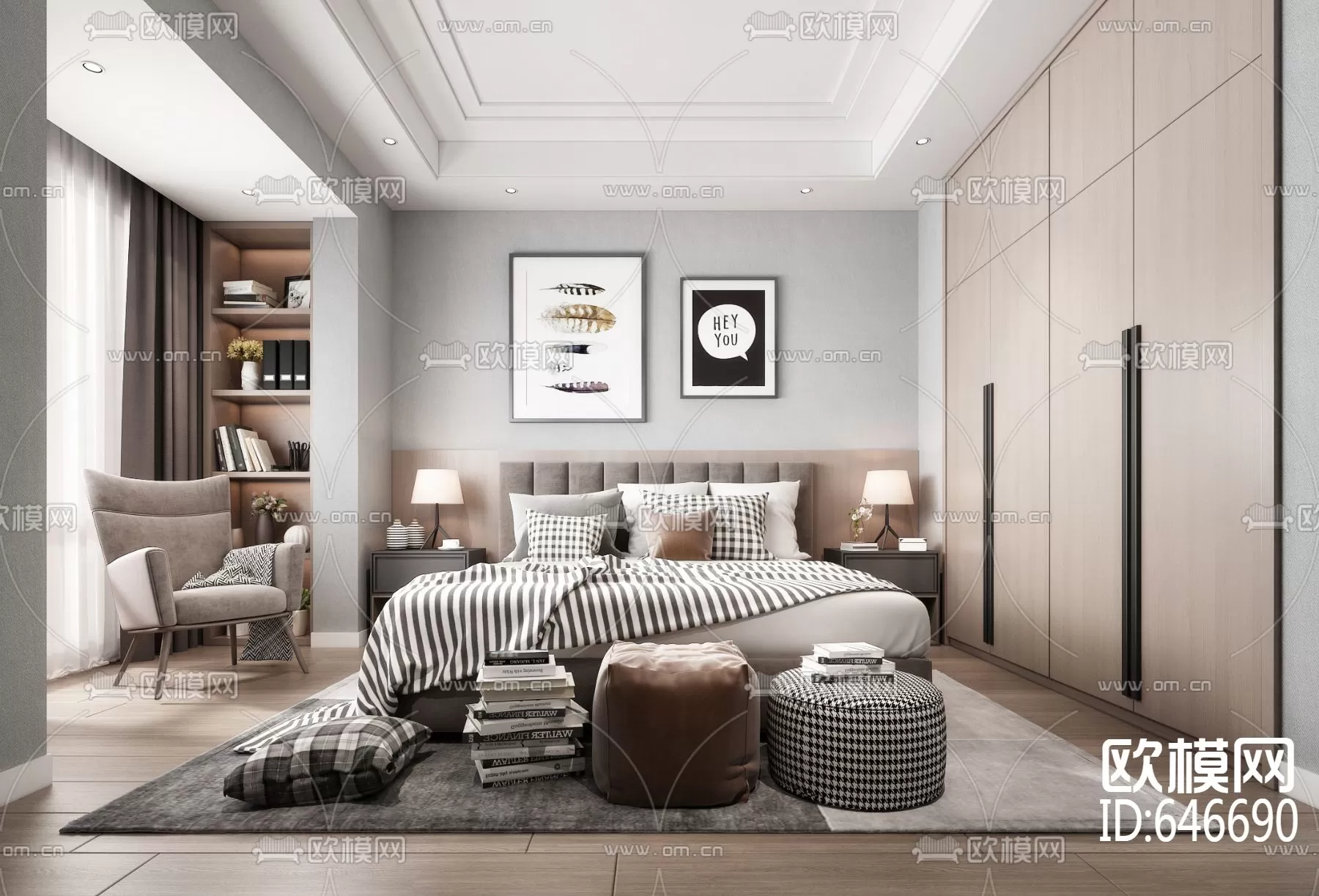 Bedroom 3D Scenes – 0208 Bedroom 3D Scenes – 0208