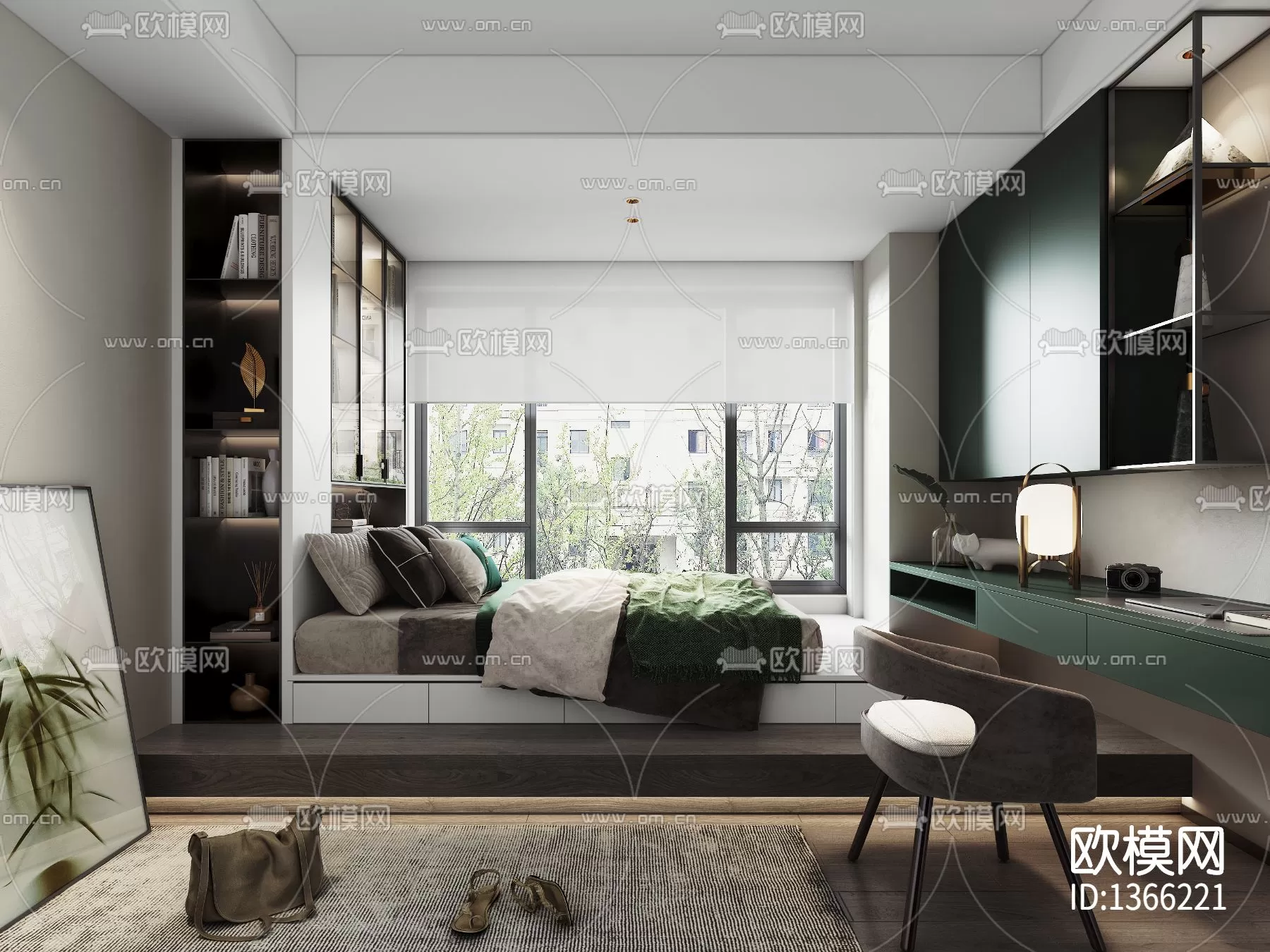 Bedroom 3D Scenes – 0233 Bedroom 3D Scenes – 0233