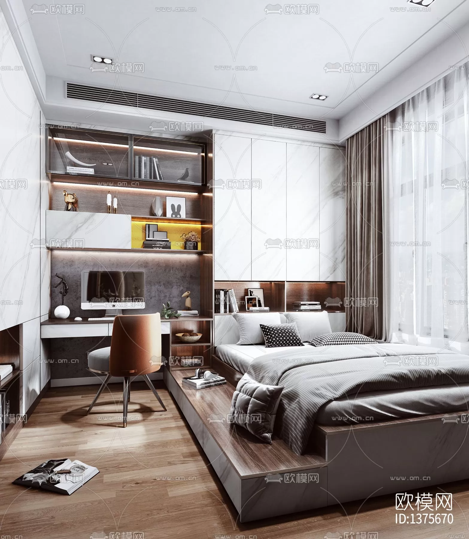 Bedroom 3D Scenes – 0238 Bedroom 3D Scenes – 0238