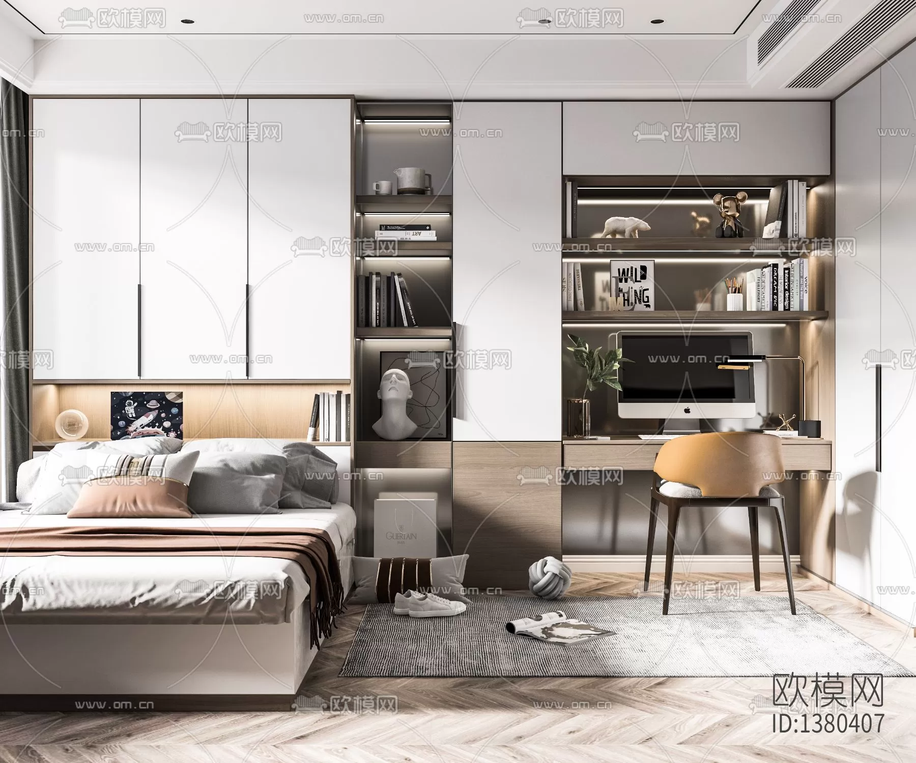 Bedroom 3D Scenes – 0242 Bedroom 3D Scenes – 0242