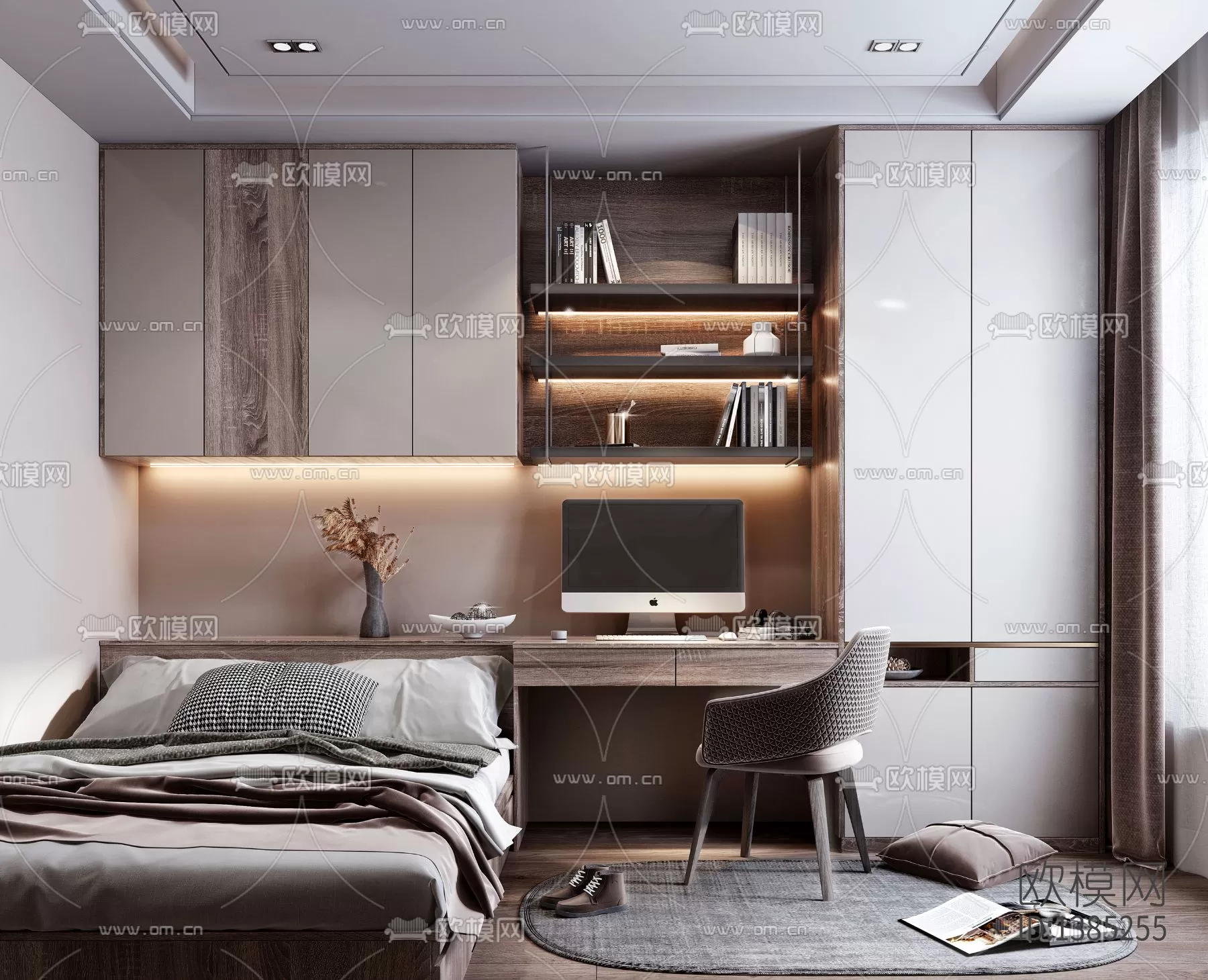 Bedroom 3D Scenes – 0244 Bedroom 3D Scenes – 0244