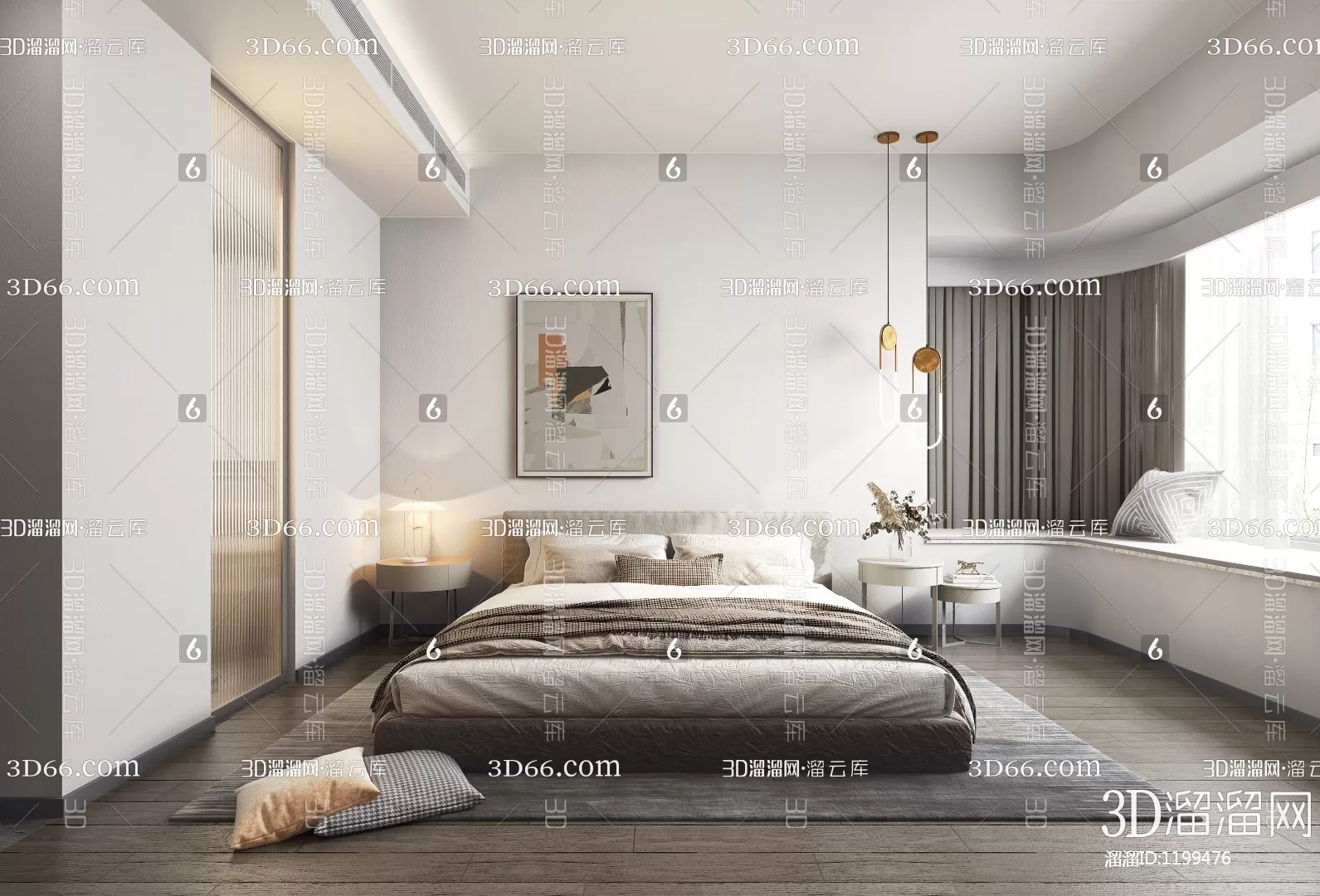 Bedroom 3D Scenes – 0264 Bedroom 3D Scenes – 0264