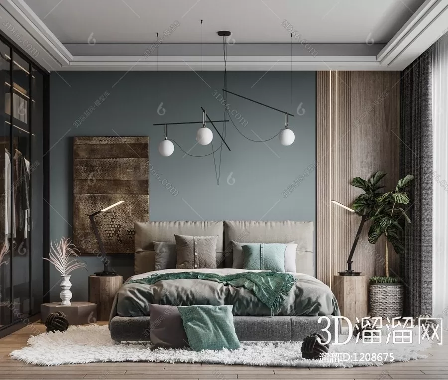 Bedroom 3D Scenes – 0268 Bedroom 3D Scenes – 0268