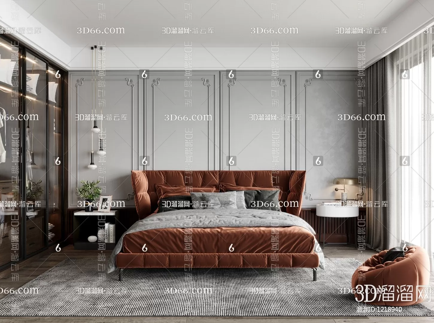 Bedroom 3D Scenes – 0273 Bedroom 3D Scenes – 0273