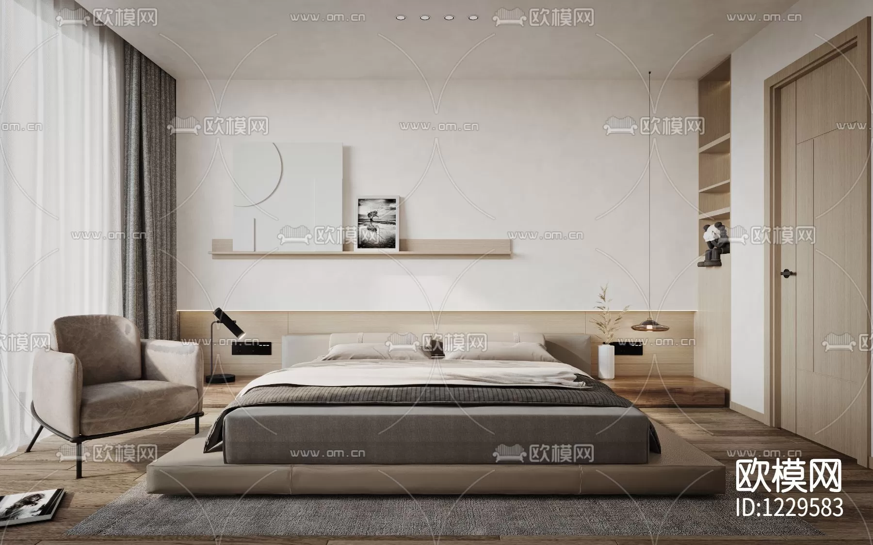 Bedroom 3D Scenes – 0278 Bedroom 3D Scenes – 0278