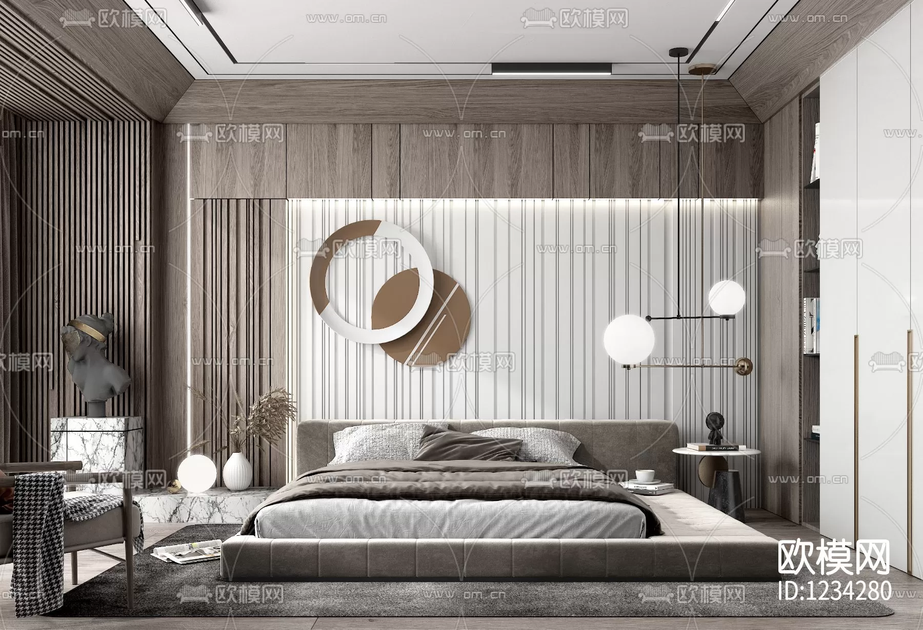 Bedroom 3D Scenes – 0280 Bedroom 3D Scenes – 0280