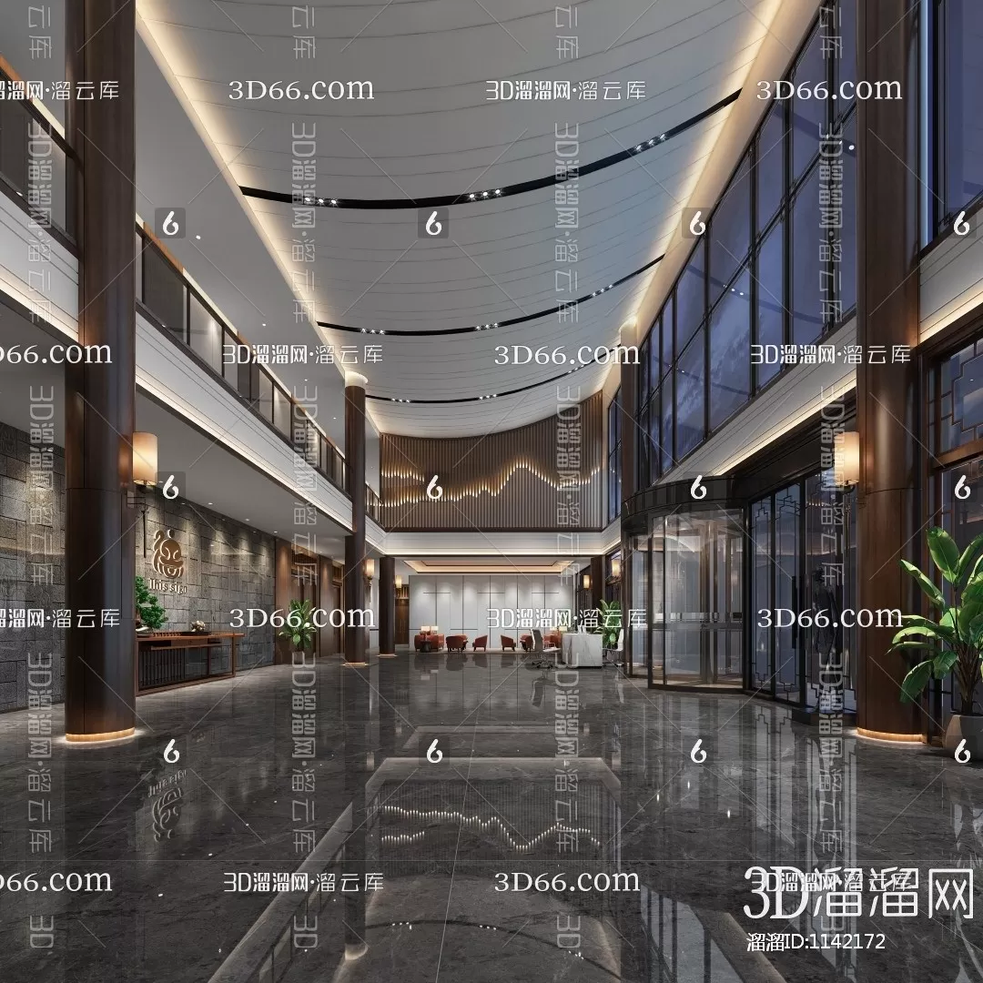 Hotel Lobby 3D Scenes – 0498