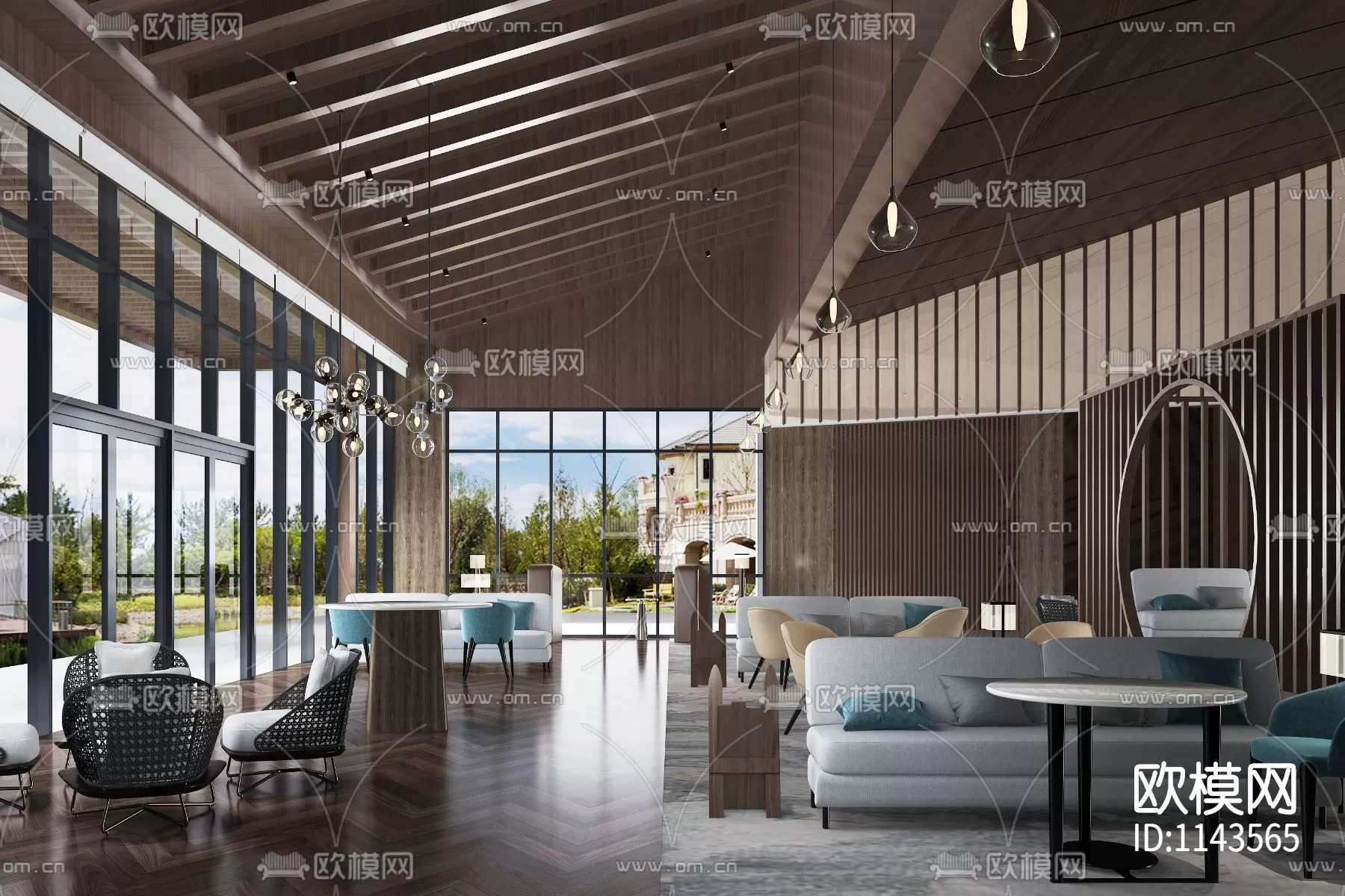 Hotel Lobby 3D Scenes – 0499