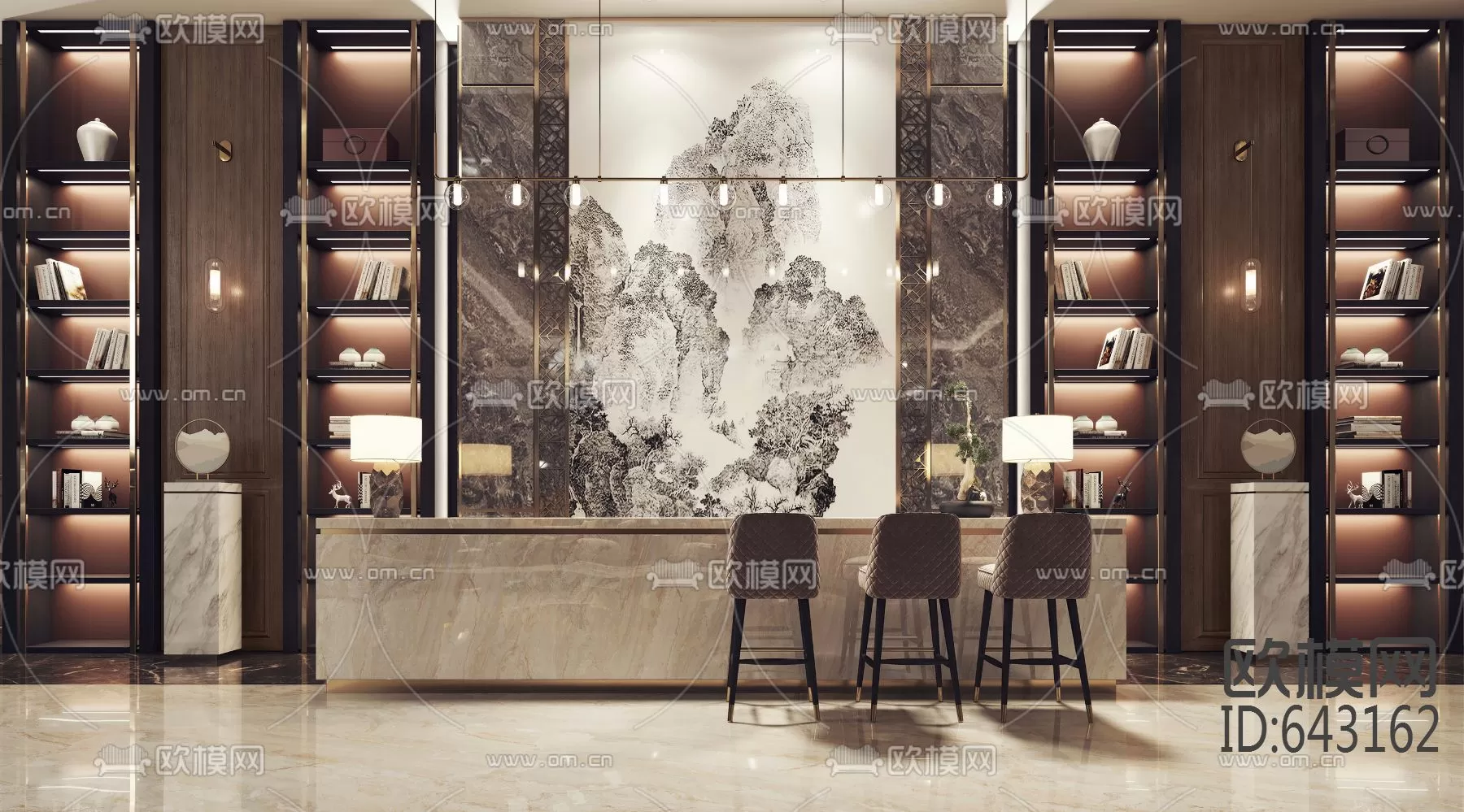 Hotel Lobby 3D Scenes – 0513